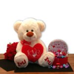 Love & Kisses Valentine Teddy Bear Gift Set